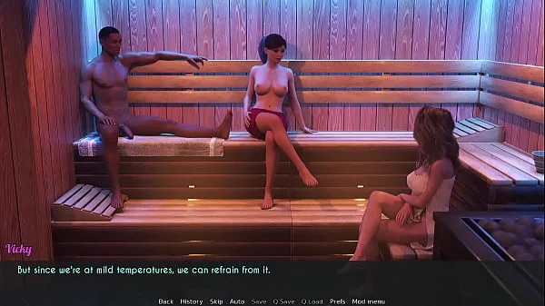 A Wife And StepMother (AWAM) #16 - Sauna with Vicky - Animation, Porn games, Adult games