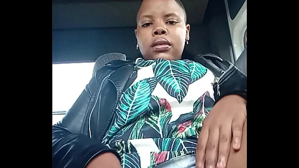 Chubby bitch playing with her pussy in a public taxi